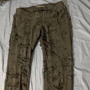 Punk Rave small black distressed leggings